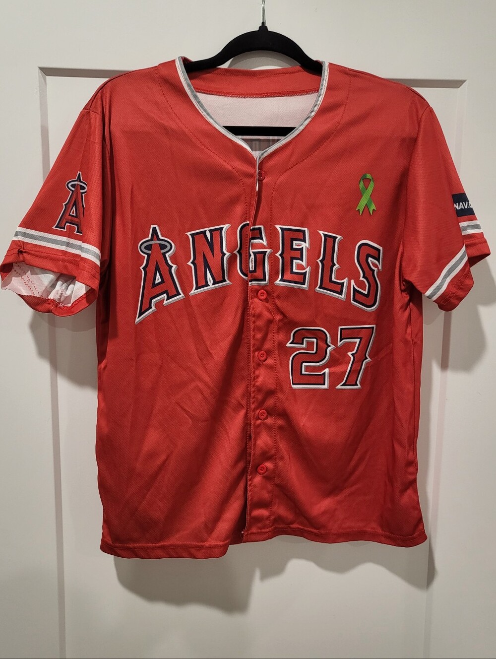 Los Angeles Angels #27 Red Baseball Jersey